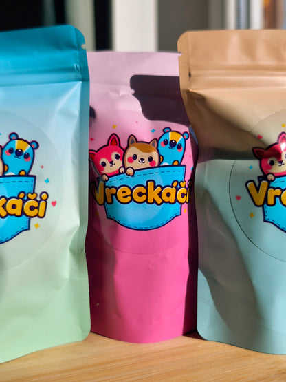 Vreckáči - Mix 5 rôznych zvieratiek v v zeleno-modrom balení